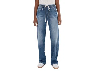 Ag Adria Cinched Low Rise Wide Leg In Blue