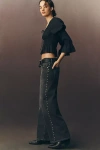 Ag Adria High-rise Wide-leg Jeans In Black