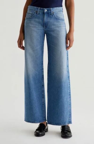 Ag Adria Low Rise Bgy Wide Leg Jeans In Blue