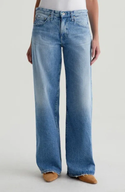 Ag Adria Low Rise Bgy Wide Leg Jeans In Blue