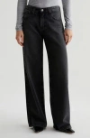 Ag Farrah High Waist Stretch Corduroy Bootcut Pants In Overnight