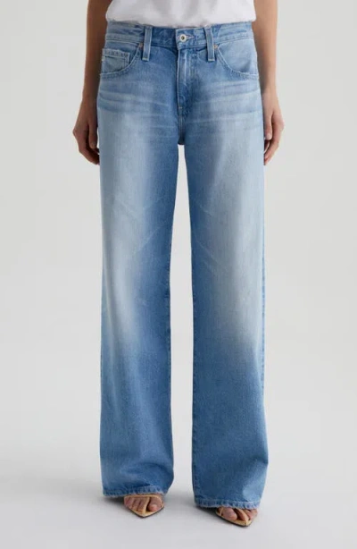 Ag Adria Low Rise Bgy Wide Leg Jeans In Blue