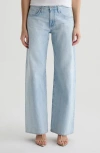 Ag Adria Low Rise Wide Leg Jeans In Sunfaded In Blue