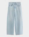 Ag Adria Low-rise Wide-leg Jeans In Blue