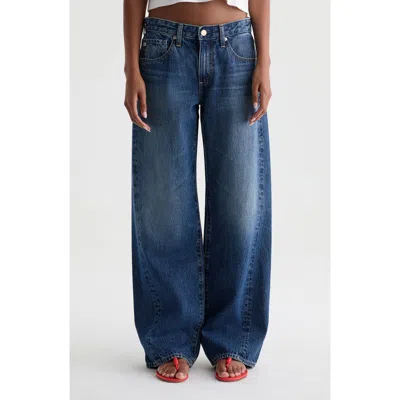 Ag Adria Low Rise Wide Leg Jeans In Blue