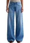 Ag Adria Low-rise Wide Leg Jeans In Flashback In Blue