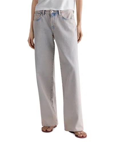 Ag Adria Low Rise Wide Leg Jeans In Mojave Pink In Gray