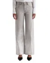 Ag Adria Low Rise Wide Leg Jeans In Silver Myst In Gray