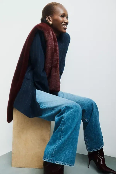 Ag Adria Low Rise Wide Leg Jeans In Blue