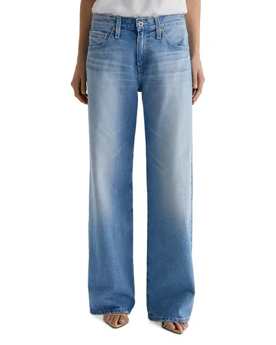 Ag Saige High Rise Wide Leg Cropped Jeans In 22 Years In Blue