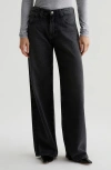 Ag Farrah High Waist Stretch Corduroy Bootcut Pants In Overnight