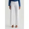 Ag Adria Mid Rise Wide Leg Jeans In Gallery White In Gallery White