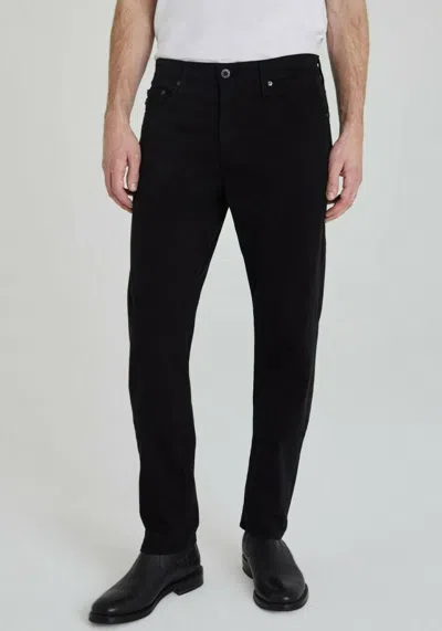 Pre-owned Ag Adriano Goldschmied Sz33 The Everett Slim Straight Stretch Twill Jeans Black