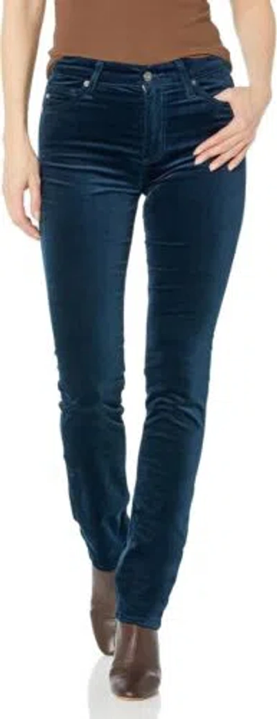 Pre-owned Ag Adriano Goldschmied Women's Mari High Rise Straight Extended Inseam In Atlantic Night