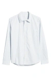 Ag Aiden Cotton Button-up Shirt In Gallery Stripe Blue Multi