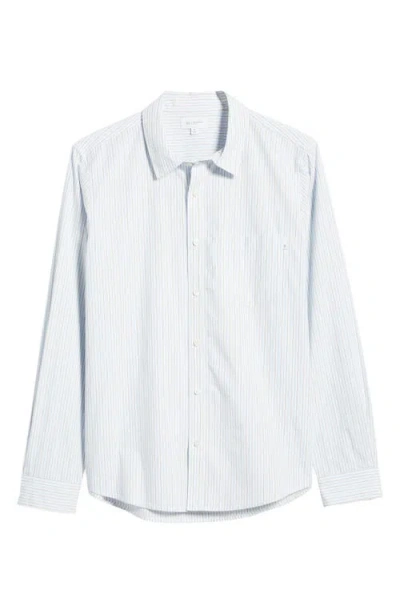 Ag Aiden Cotton Button-up Shirt In Gallery Stripe Blue Multi