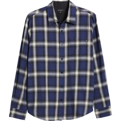Ag Aiden Plaid Button-up Shirt In Brushed Check Plaid Blue Multi
