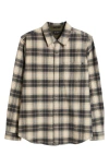 Ag Aiden Plaid Cotton Button-up Shirt In Cozy Plaid Vinte Green Multi