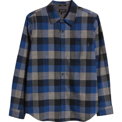 Ag Aiden Plaid Cotton Button-up Shirt In Gingham Blue Multi