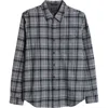 Ag Aiden Plaid Cotton Button-up Shirt In Tartan Plaid Dark Grey Multi