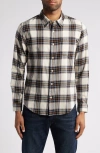 Ag Aiden Plaid Flannel Button-up Shirt In Fine Plaid Cream Multi