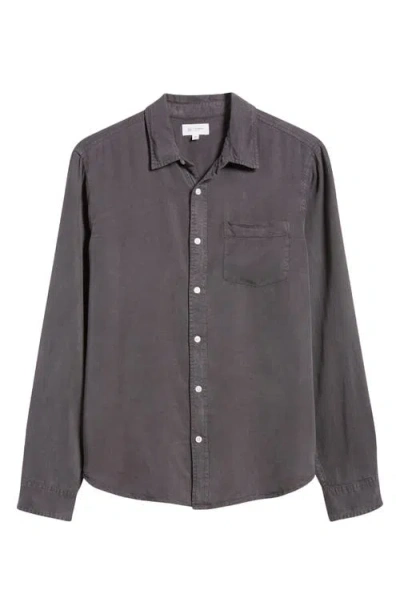 Ag Aiden Solid Lyocell Button-up Shirt In Gunpowder