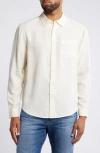 Ag Aiden Solid Lyocell Button-up Shirt In Neutral