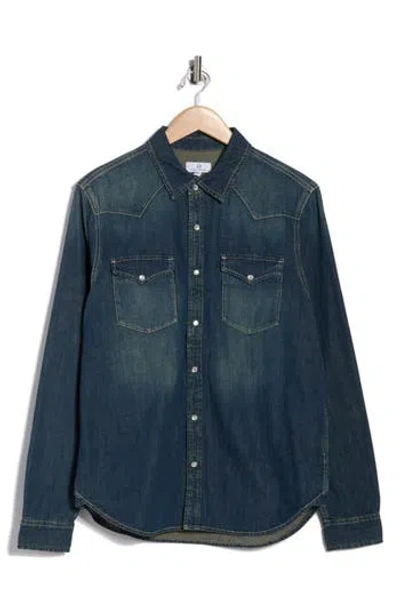 Ag Aiden Western Denim Button-up Shirt In Blue