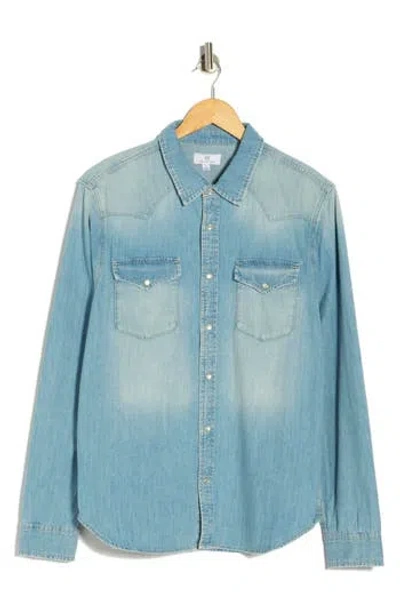 Ag Aiden Western Denim Button-up Shirt In Blue