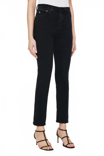 Ag Alexxis Slim Denim Jeans In Three Years Sulphur Black