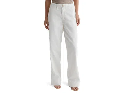 Ag Allegra High Rise Wide Leg Pants In Powder In White