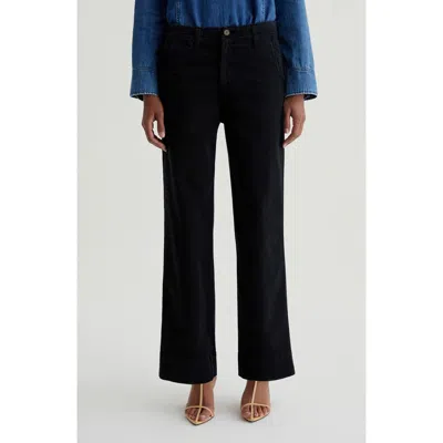 Ag Allegra Wide Leg Jeans In Sulfur Black