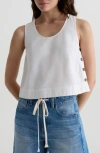Ag Alpha Crop Linen & Cupro Tank