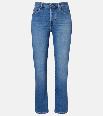 Ag American Cropped Slim Jeans In Blue