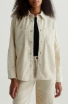 Ag Anabelle Corduroy Overshirt In Opal Stone