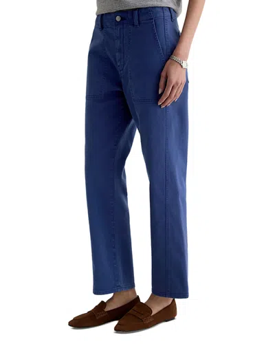 Ag Analeigh Mid Rise Utility Pants In Blue