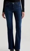 Ag Angel Vapor Wash Low-rise Bootcut Jeans In Vapor Wash Night Out In Blue