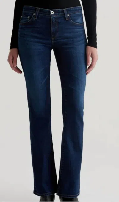 AG ANGEL LOW RISE BOOT JEANS IN BLUE