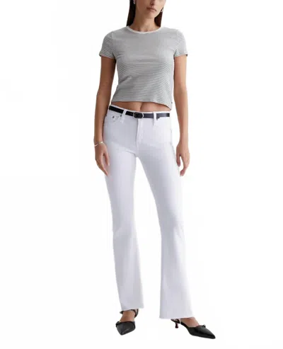 Ag Angel Low Rise Bootcut Jean In Pearl White