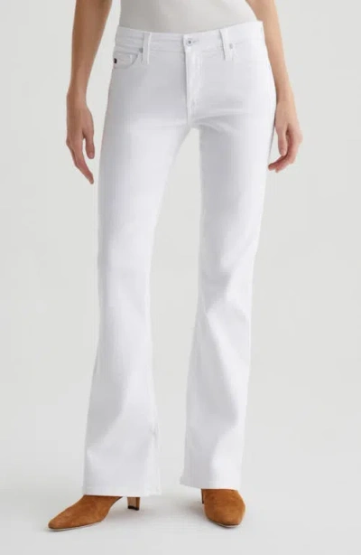 Ag Angel Low Rise Bootcut Jeans In Gallery White