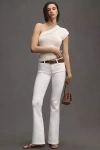 Ag Angel Low-rise Bootcut Jeans In White