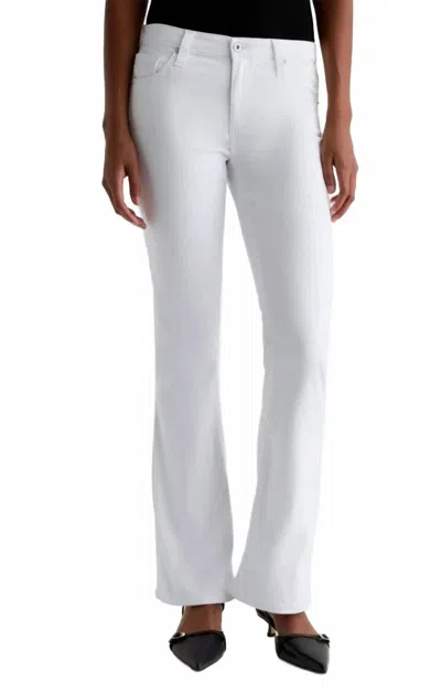 Ag Angel Low-rise Bootcut Jeans In Gallery White