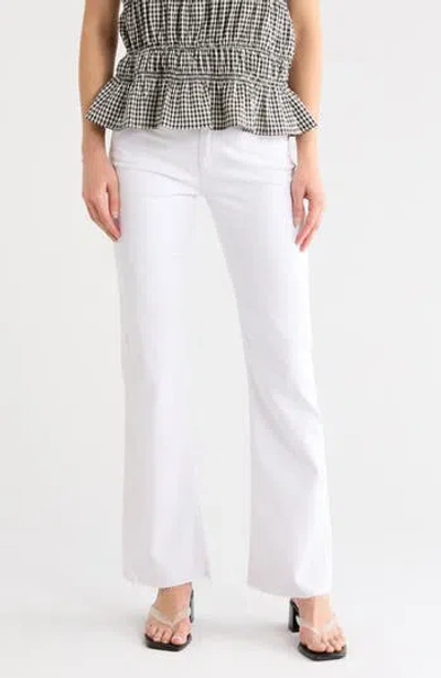 Ag Angel Raw Hem Mid Rise Bootcut Jeans In Multi