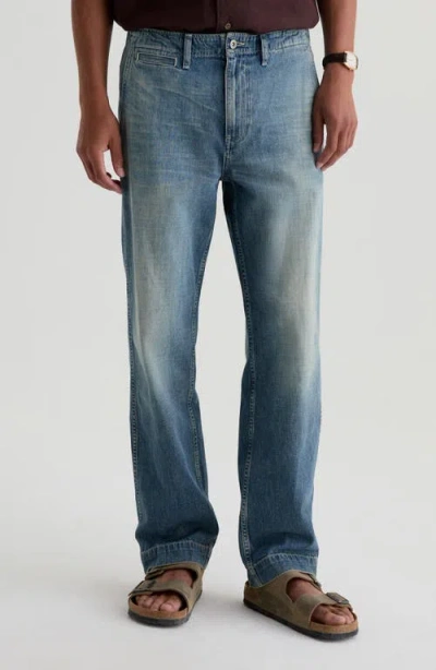 Ag Archie Officer Straight Leg Jeans In Blue
