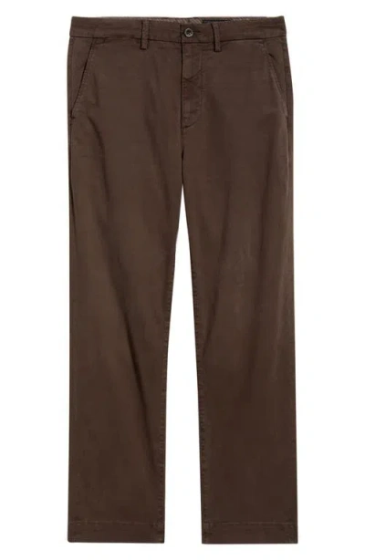 Ag Archie Relaxed Straight Leg Stretch Sateen Pants In Brown