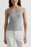 Ag Ashley Scoop Neck Tank In Gray