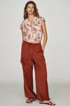 Ag Atwater Satin Cargo Pants In Multi