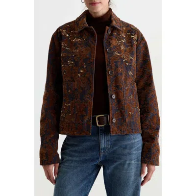 Ag Bailey Beaded Jacquard Jacket In Bronze Beat