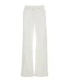 Ag White Jeans With Belt Loops And Logo Patch On The Rear In White