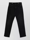 Ag Belt Loops Faded Effect Five-pocket Trousers In Black